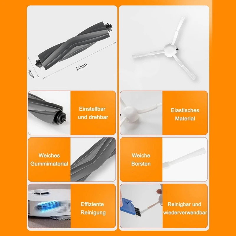 Für dreame l10s l10 pro ultra hauptseite bürste hepa filter mop tuch staubbeutel staubsauger ersatzteile