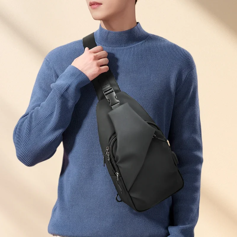 Men’s Chest Bag Waterproof Brand Crossbody Bags Fancy High-quality Sling Pack Fashion Single Shoulder Pack Male Backpack Travel