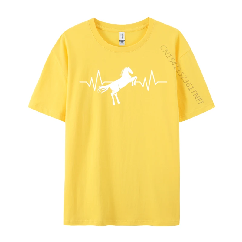 Wild Jumping Horse Heartthrob Heartbeat Crazy About Horses T-shirt Funny Novelty Gift T Shirts For Man Oversized Vintage TShirts