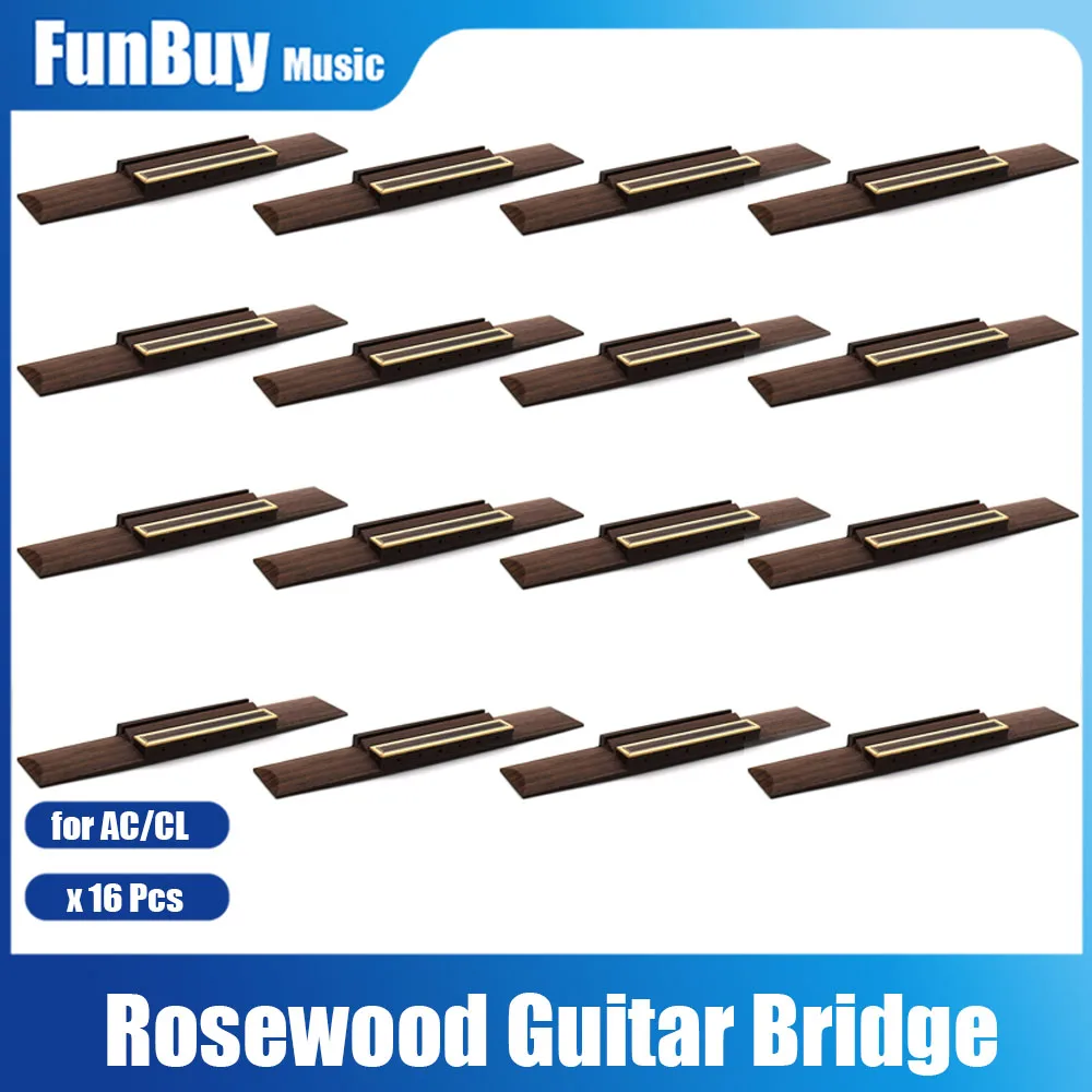 

16pcs Rosewood Guitar Bridge for 6 String Acoustic Classical Guitar Wooden Guitar Replacement Parts