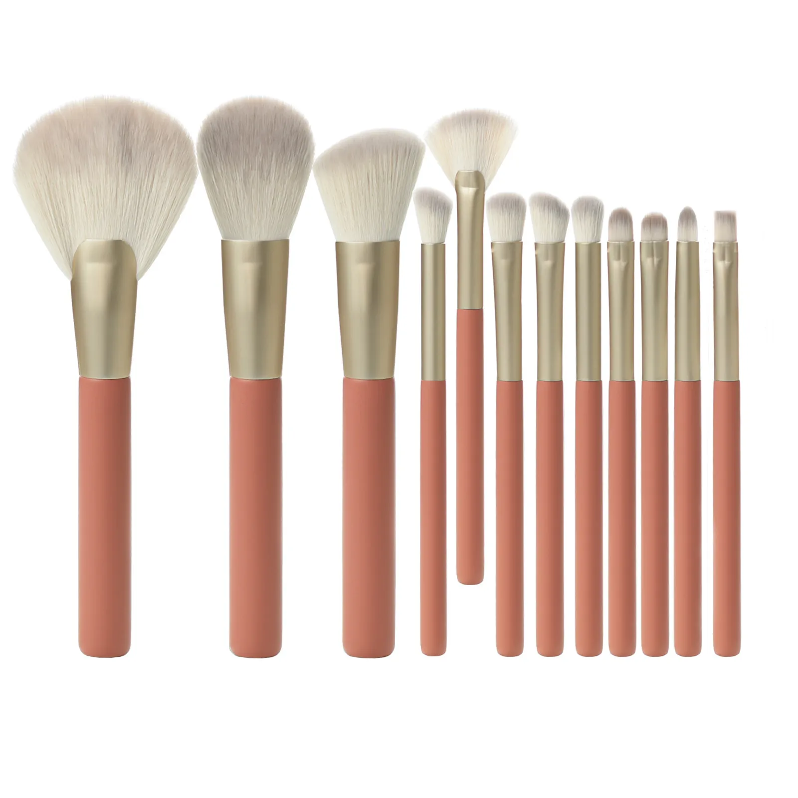 

KOSMETYKI 7-12Pcs High Quality Soft Hair Wooden Handle Makeup Brush Set Loose Powder Blush Eyeshadow Professional Makeup Tool