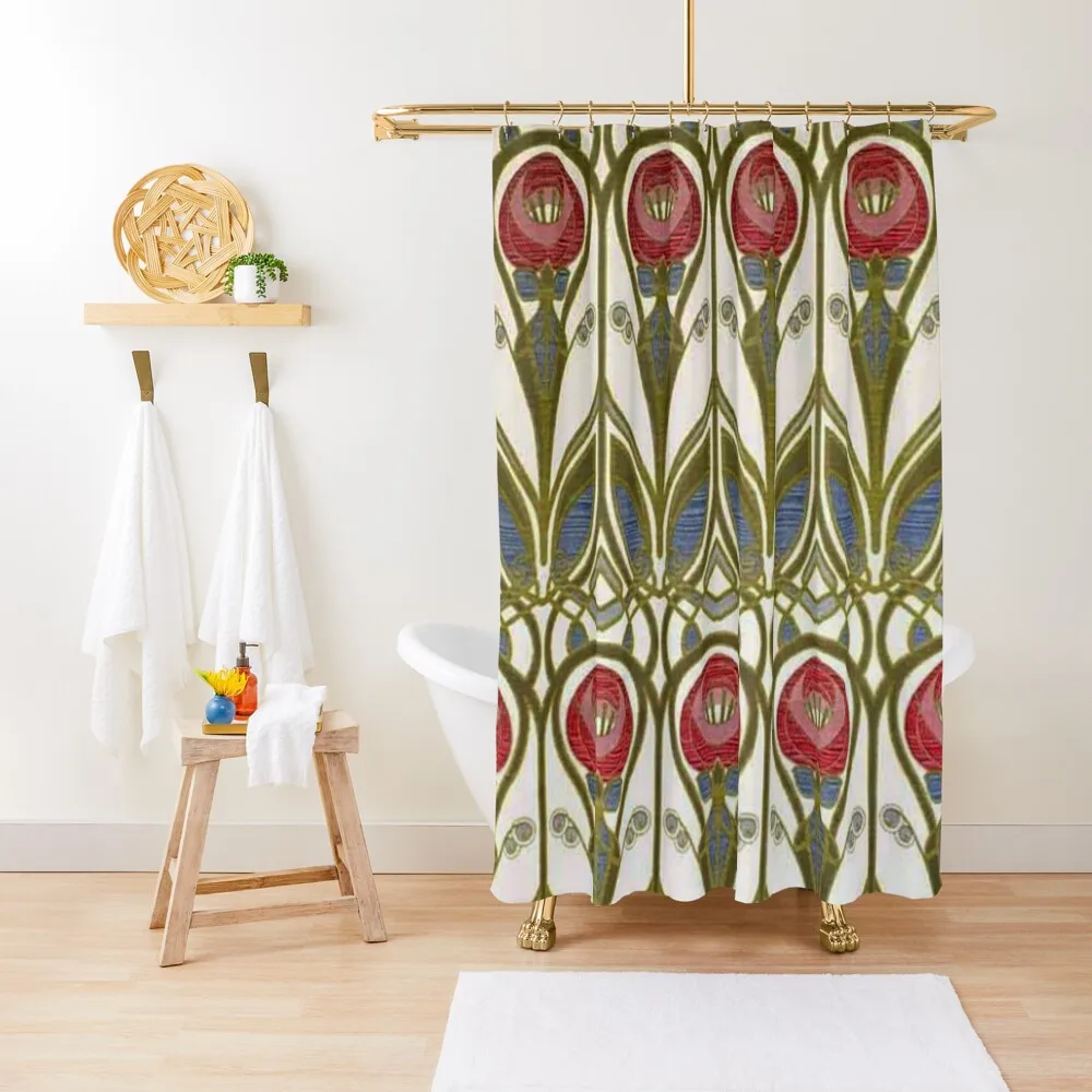 

Charles Rennie Mackintosh design Shower Curtain Bath Curtain Curtains Modern Showers For Bathroom