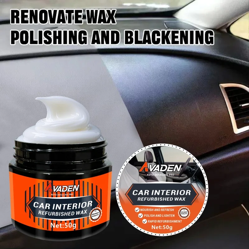 

Воск для ремонта салона автомобиля, черный блеск для ремонта салона и приборной панели, блеск для шин и гель для ухода за сиденьями, чтобы восстановить блеск для салона