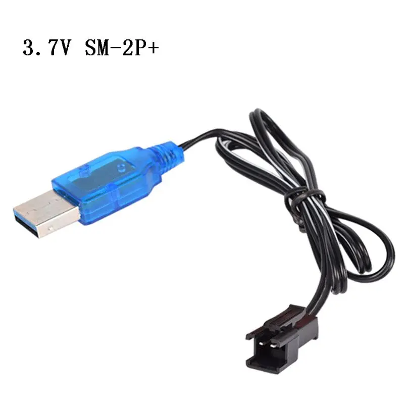 1Pc SM-2P 3.7V 400mA NiMh/NiCd/Lithium Battery USB Charger Cable SM 2P Forward Plug Electric Toy Battery Charging Cable