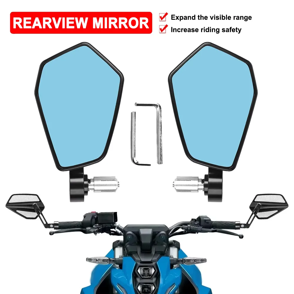 

7/8" 22mm Handlebar Mirror For Honda CB500X Universal Motorcycle Bar End Rearview Mirrors For Kawasaki Versys 650 1000 Z750 Z800