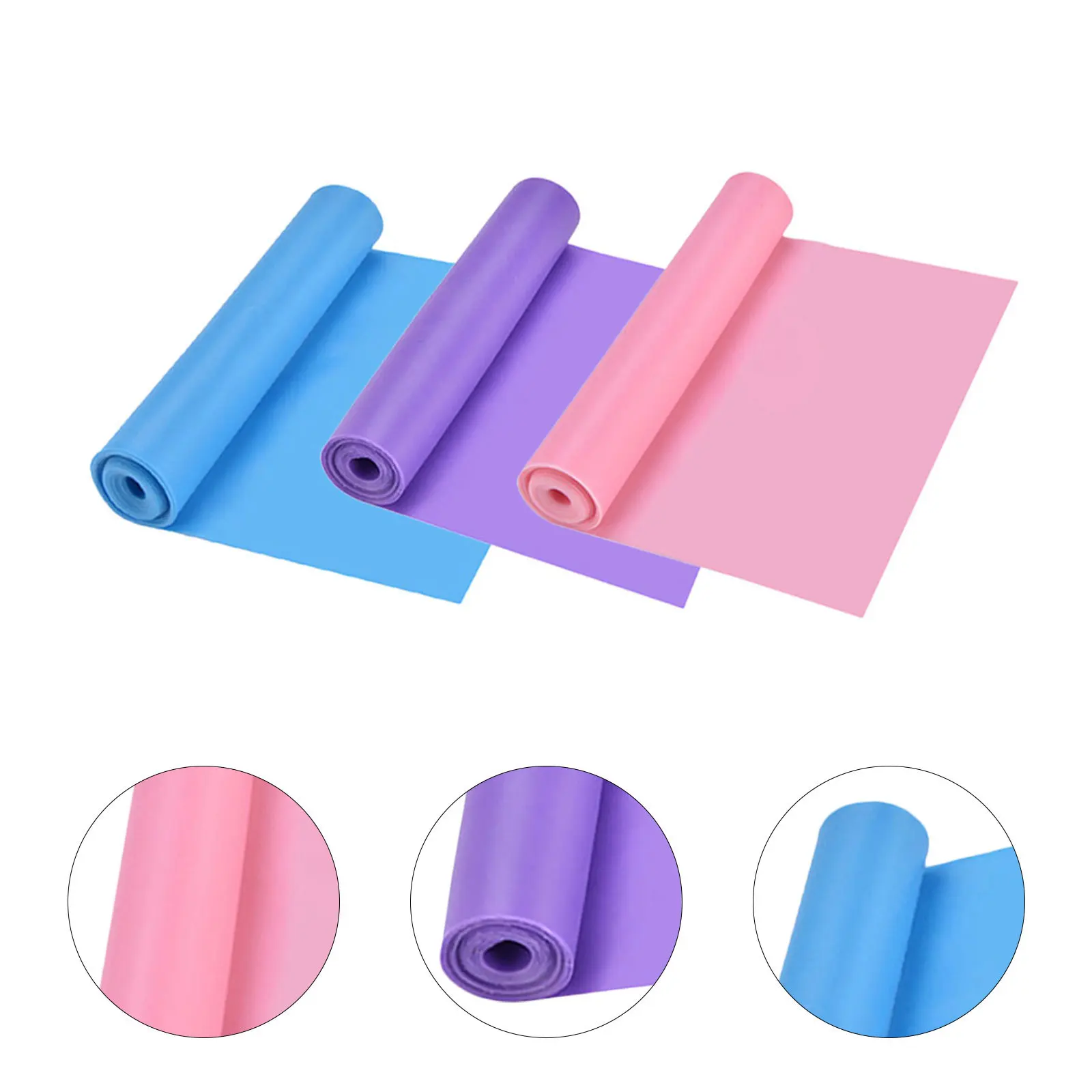 

3pcs Yoga Resistance Band Elastic Workout Stretching Fitness Exercise Strap For Strengthening Flexibility Training