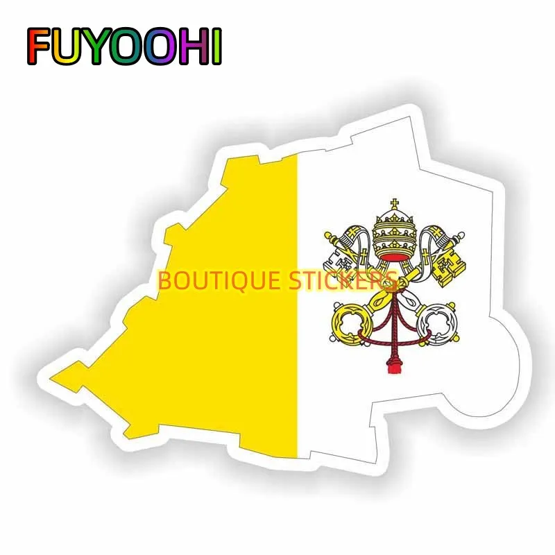 FUYOOHI Beautiful Stickers Personality Vatican Map Car Sticker Motorcycle Decals Waterproof Sunscreen Mini Accessories