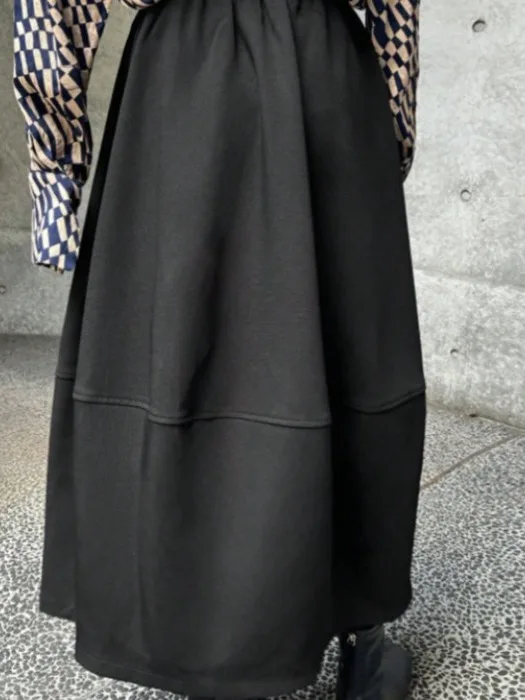 Thiened High Waist A-Line auf aped Wollrock Damen Herbst Winter Faion Pendeln Sle Baumwolle Polyester Füllung...