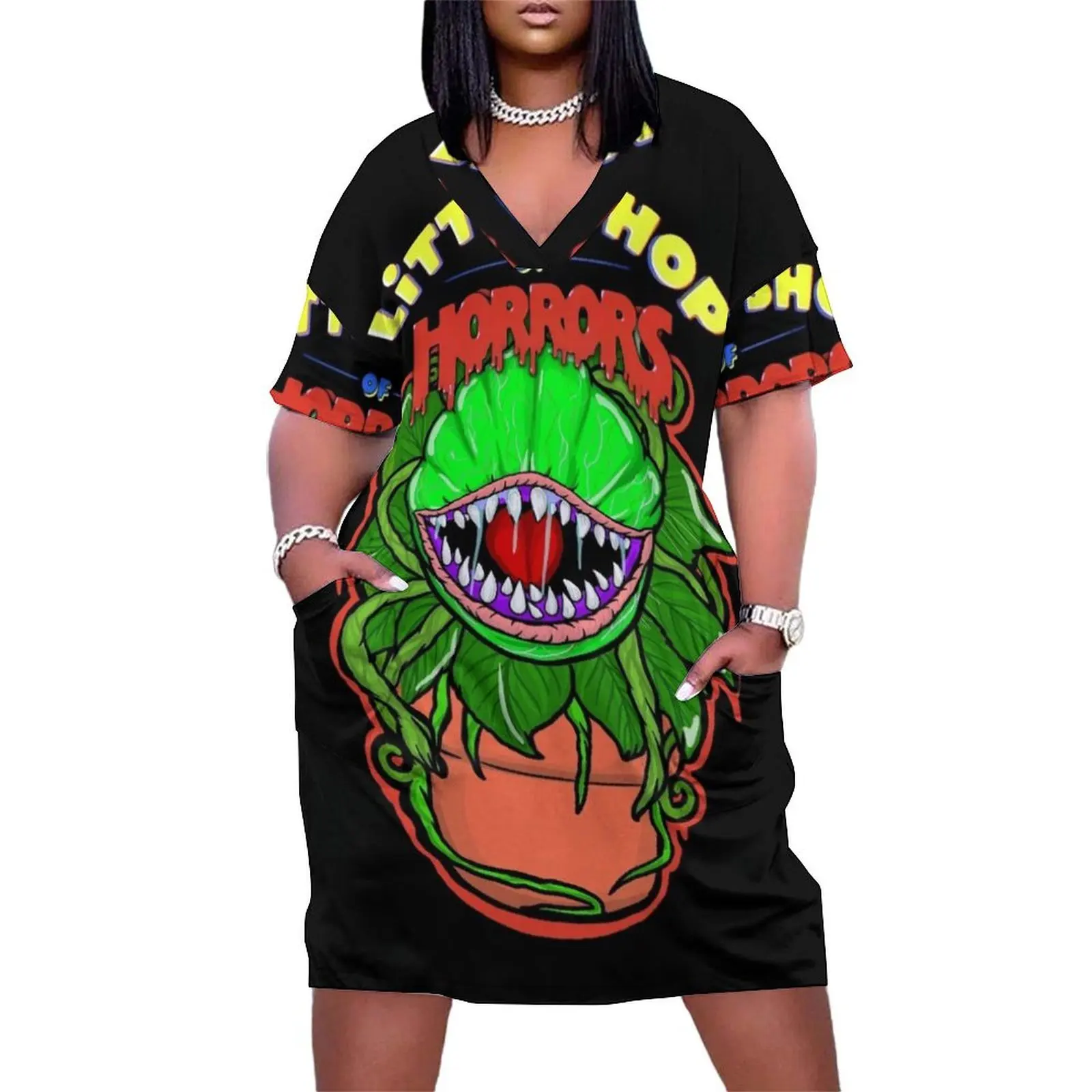 

little shop of horrors Audrey 2 Loose Pocket Dress Beachwear Women's summer dress summer clothes summer dresses womens 2025