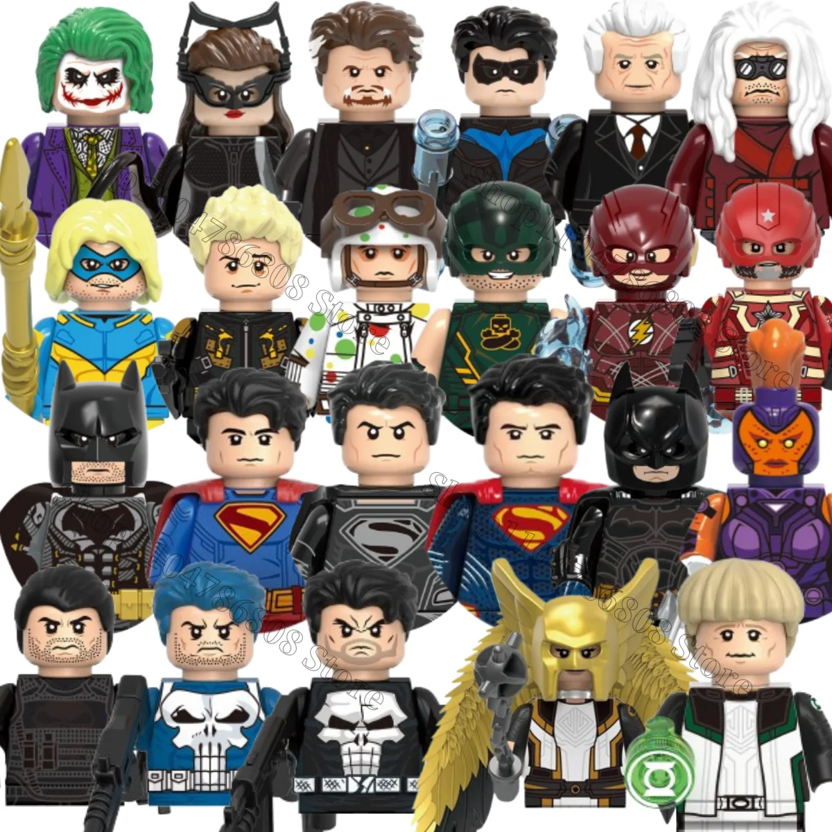 

Superhero classic characters Batman Joker Aquaman DIY bricks toy model MINI puzzle assembly building blocks Gift