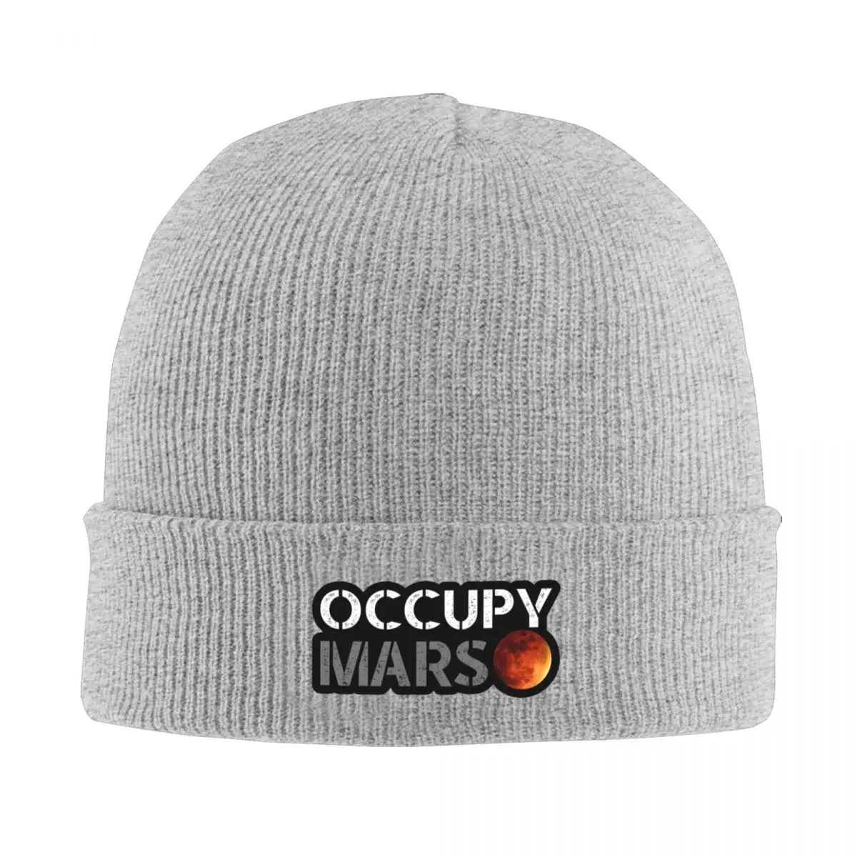 Space X Occupy Mars Skullies Beanies Caps Winter Warm Knitting Hat Bonnet Outdoor Ski Cap