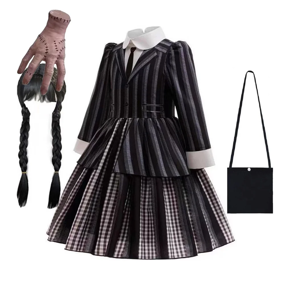 black-striped-fluffy-dress-for-kids-girls-cosplay-gothic-wed-halloween-addams-costume-dress-up-party-children-disguise-apparel