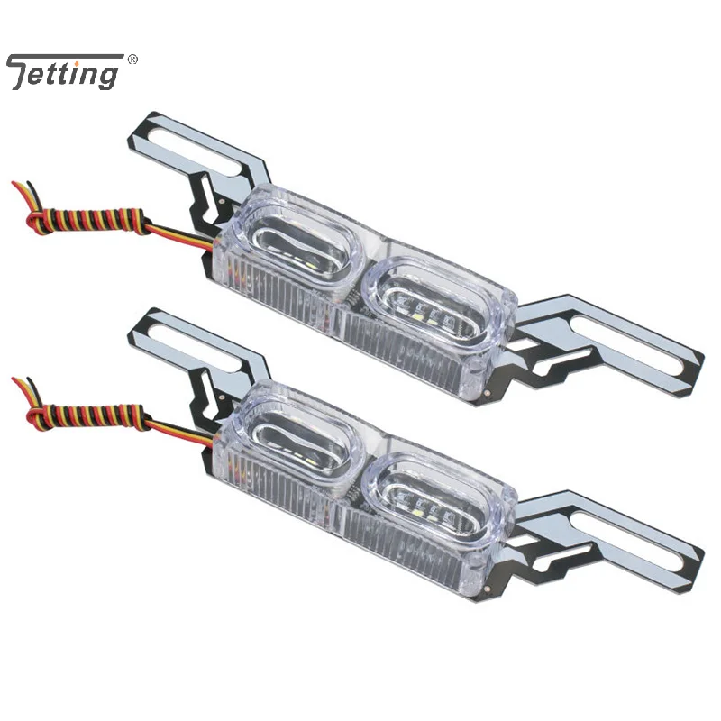 Universal Motorcycle LED Strobe Brake Stop Lamp Flashing License Plate Lights RGB Colorful Turn Signal Warning Rear Tail Light