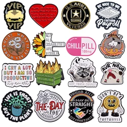 Cartoon Possum Quotation Series Brooches for Clothing Enamel Pins Lapel Pins for Backpack Women Men Badges Fashion Decorations