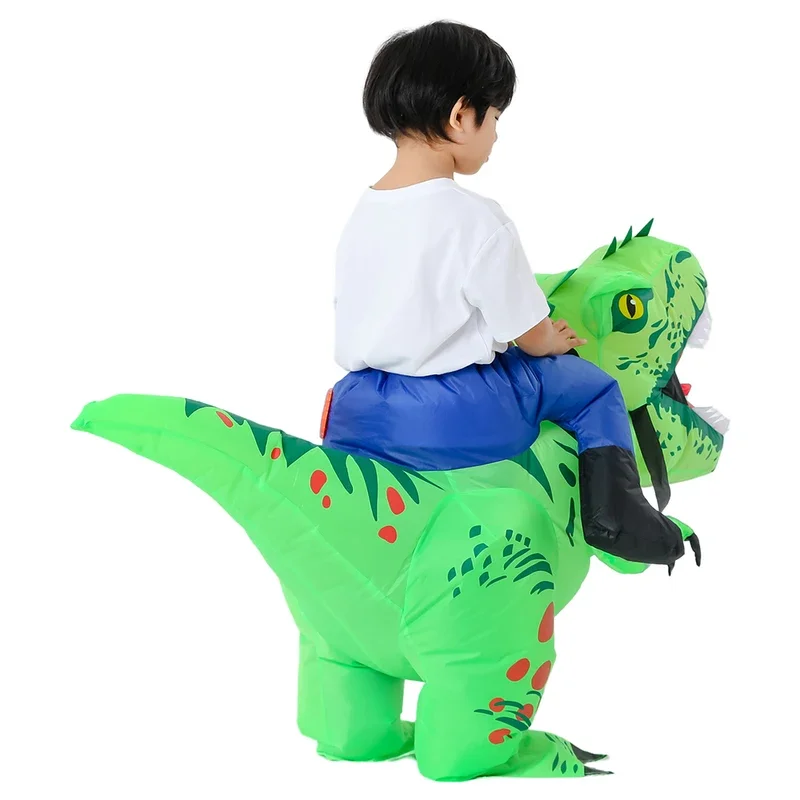 EE01 هالوين الكبار الاطفال نفخ تي ريكس ديناصور زي البدلة تأثيري مضحك الهواء تفجير الدعاوى كرنفال عيد الميلاد موضوع P & 0Ww