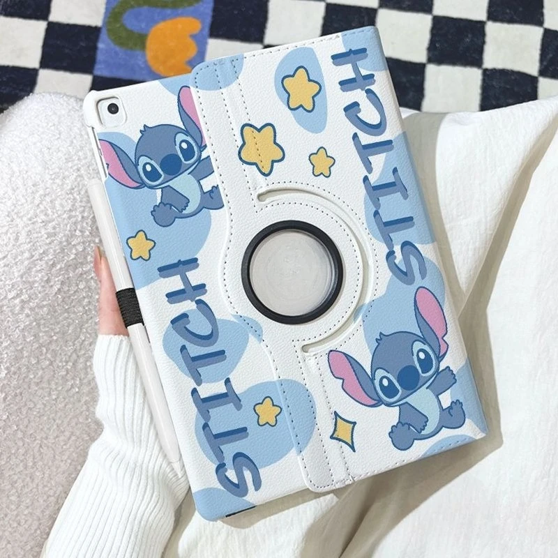 حافظة حماية لجهاز ipad11 بنمط الرسوم المتحركة Lilo & Stitch حافظة جلدية دوارة جديدة Stilt air765 pro 11 بوصة قابلة للطي من الجيل 9/10
