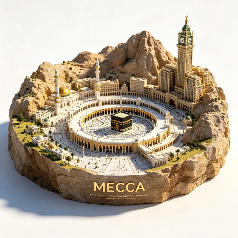 Kingdom of Saudi Arabia Makkah Fridge Stickers Masjid al-Haram Travel Souvenirs Mecca Kaaba Fridge Magnets Birthday Gifts