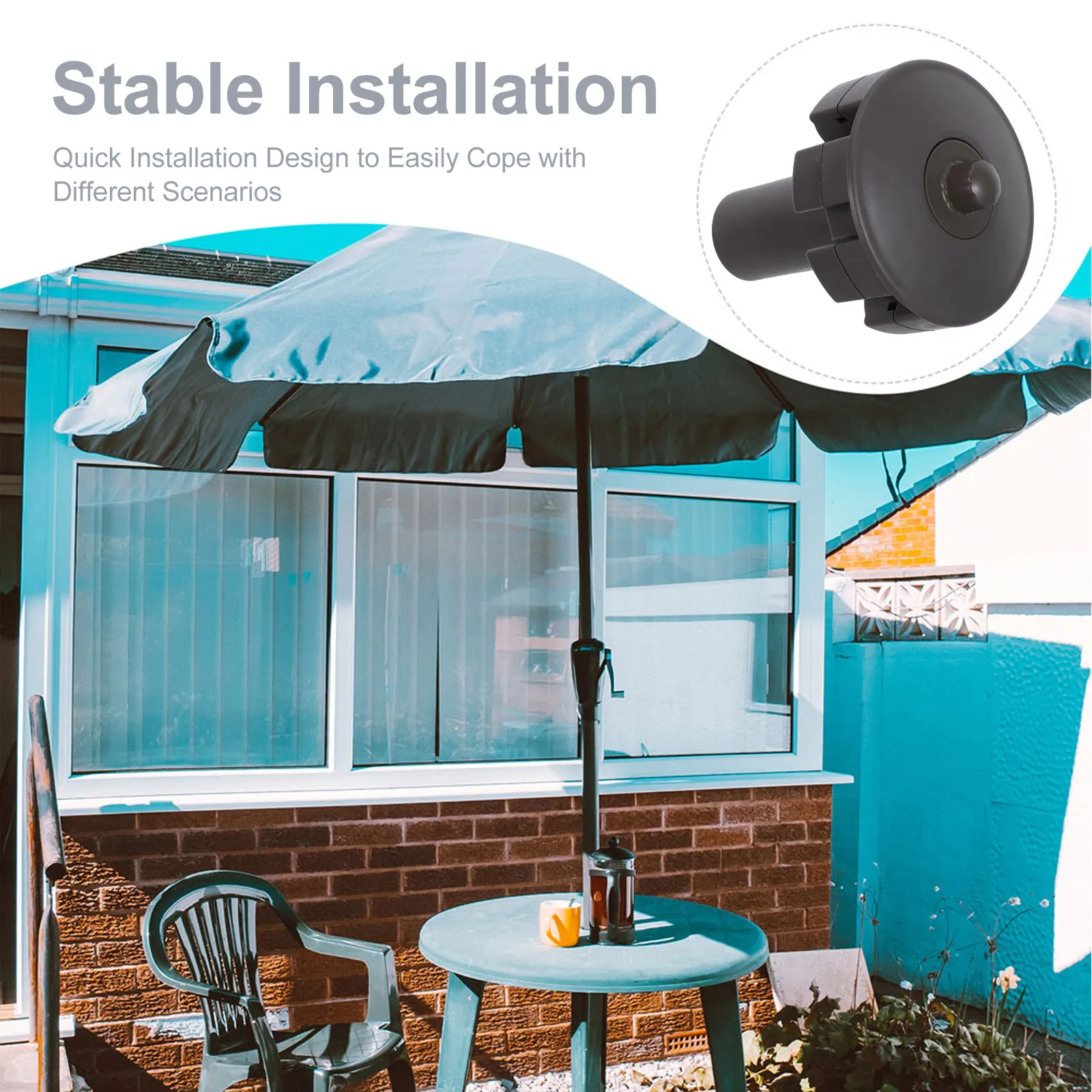 Replacement Lower Hub for Roman Umbrella Outdoor Patio Parasol Rib Holder Plastic Canopy Hub Wind Resistant Garden Sunshade