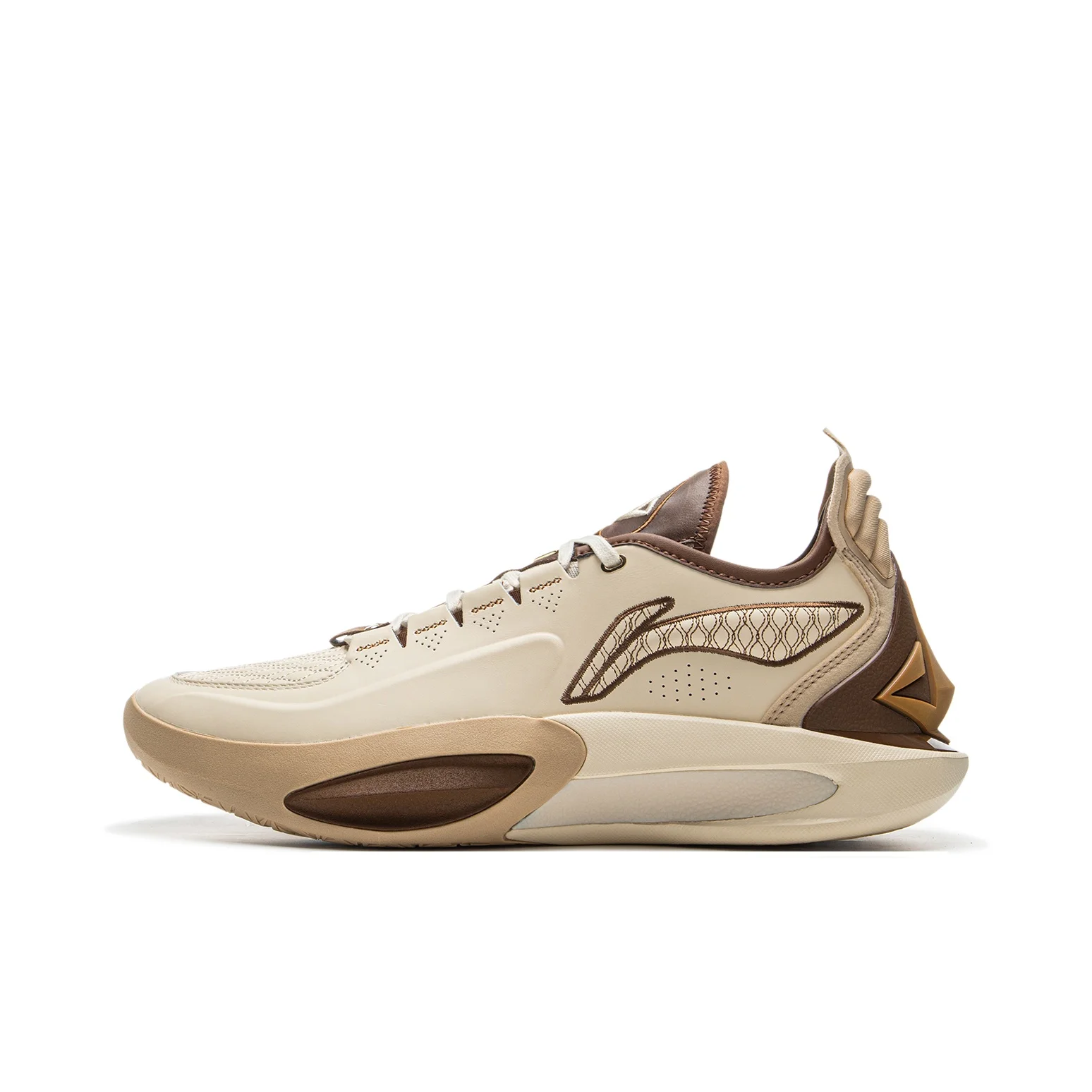 Li Ning JB3 Coverage Anti Rollover Low top Basketball Shoes Men's Sand Gravel Gray ABAU107-3