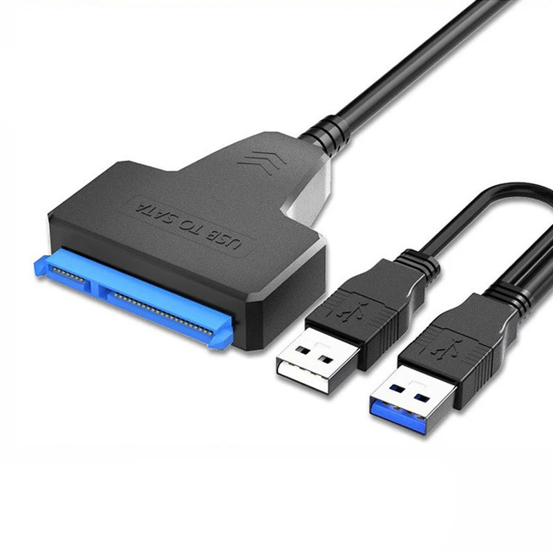 1pc SATA  to USB 2.0 Cable Adapter UP To 6 Gbps 7+15/22 pin For Support 2.5 Inch External SSD HDD Hard Drive Sata III SATA 3