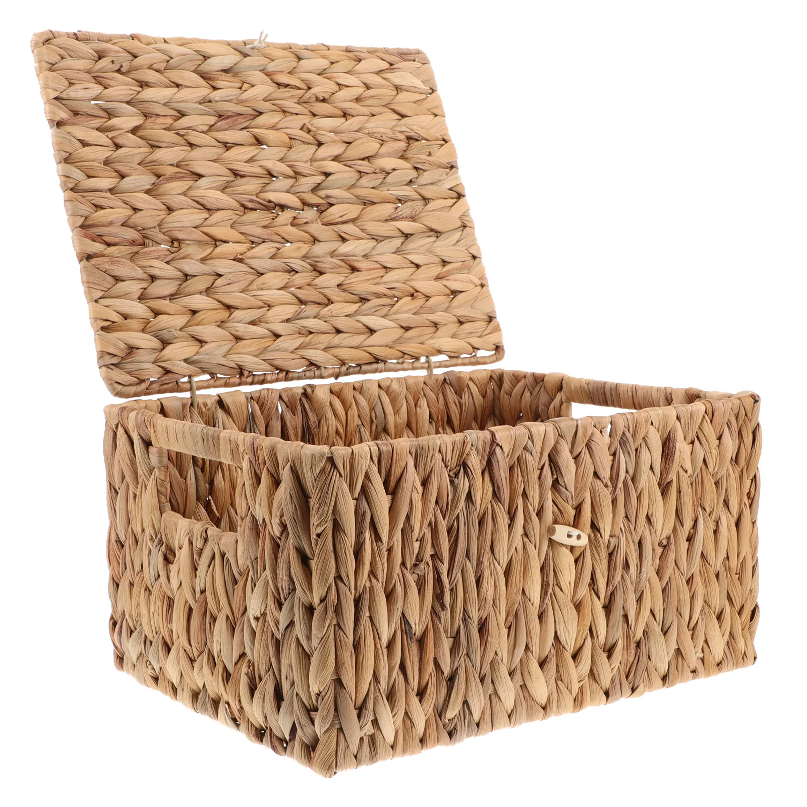 Straw Storage Box Rectangular Container Heavy Duty Bins Cube with Lids Basket Woven Fluffy Blanket Long