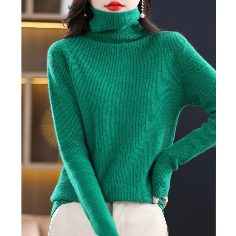 Women's cashmere sweater 2024 autumn/winter sweater warm knitted cashmere base sweater fashionable knitted pullover sweater