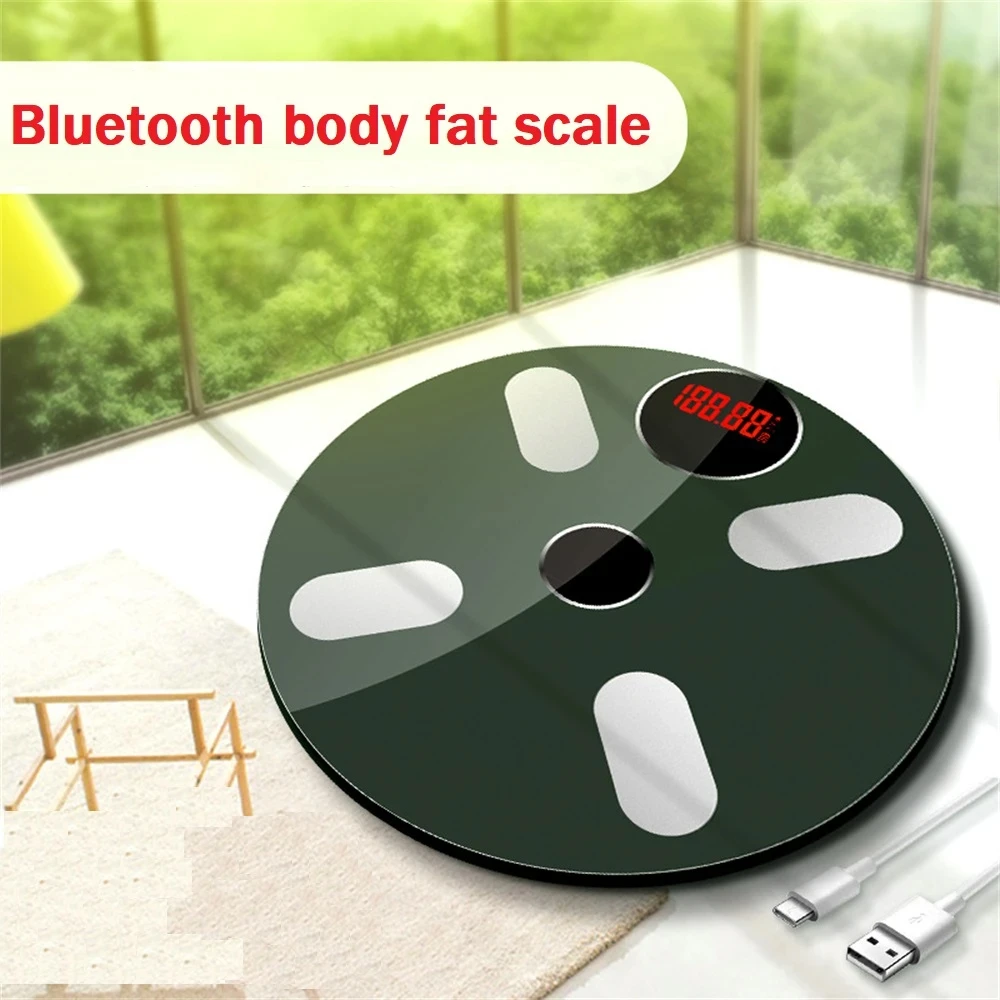 Multifunktionale, kabellose, elektronische digitale Körperfettwaage mit USB-Anschluss für Zuhause – intelligent und präzise._voghion.com