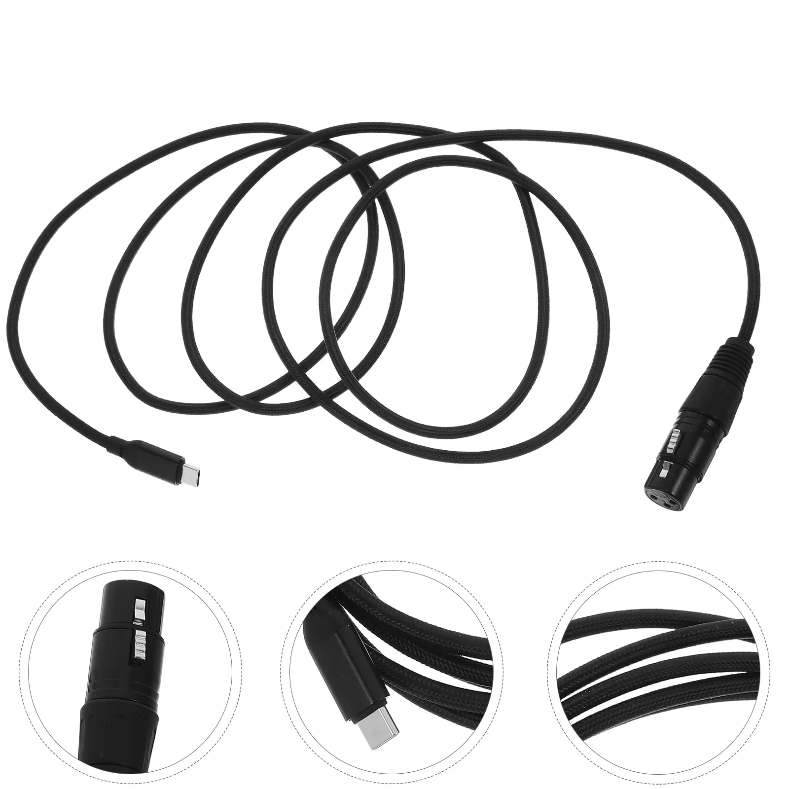

TYPE-C to XLR Audio Cable Usb Microphone Adapter for Computer Accessories Extension Laptop