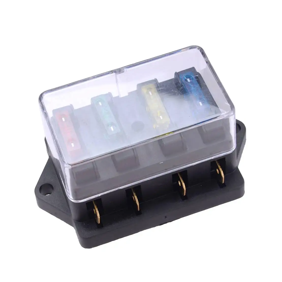 

12 В 24 В 4-ходовой держатель блока предохранителей для автомобиля, грузовика и лодки, подходит для ATO ATC