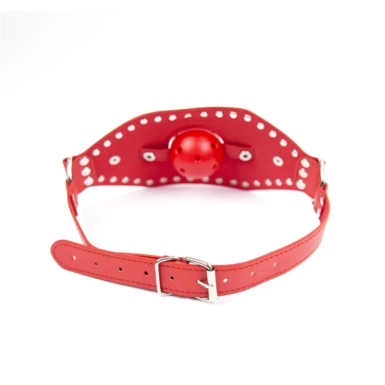 PU Leather Belt Ball Mouth Gag Oral Fixation Mouth Stuffed Sexual Toys Adult Sex Toys Erotic Toys Ball Gag