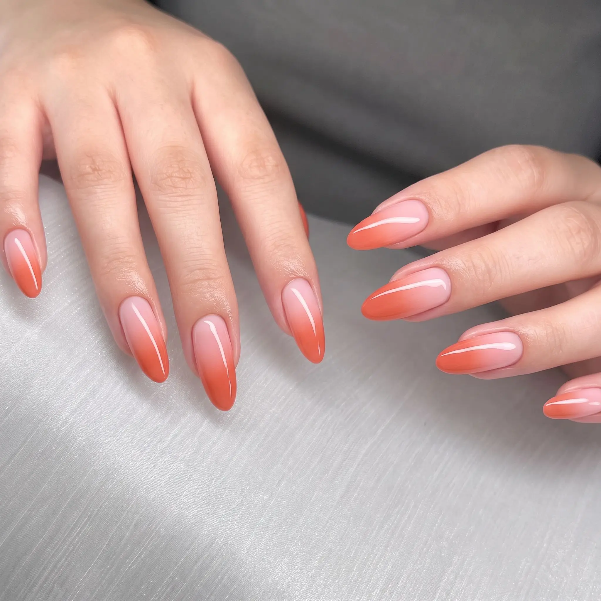 Hassleless Nude Orange Peach Temperature Changing Nail Polish Gel, Single Tube, Moderate Gel Consistency, Smooth Application