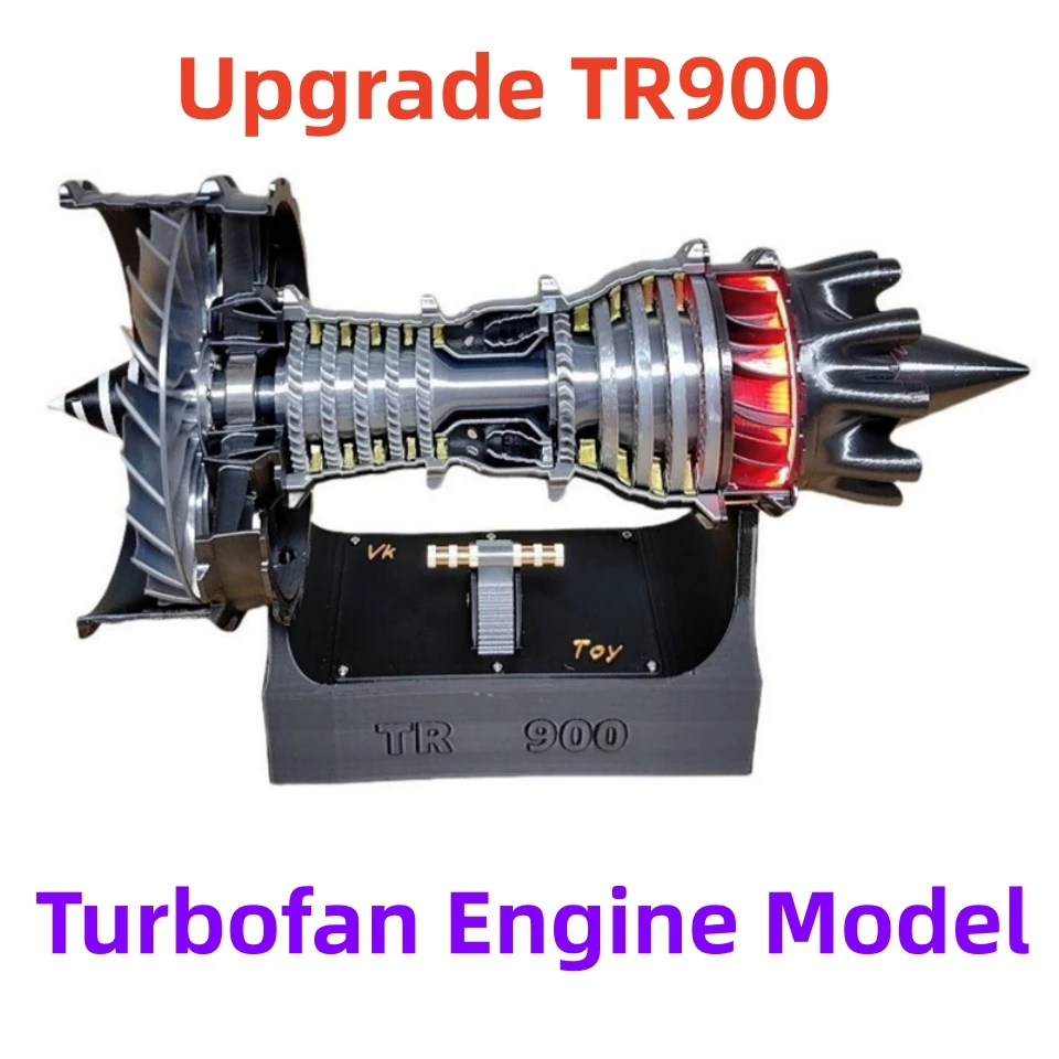 Mise à niveau du modèle de moteur Turbofan TR900, Kit d'assemblage de bricolage, moteur à Jet d'avion à grande vitesse, jouet expérimental d'impression 3D-fini