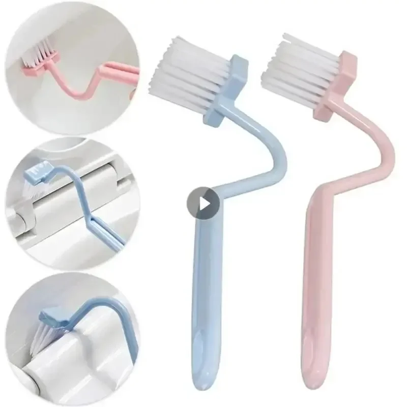 1PC Curved Brush Cleaning Toilet S-shaped V-shaped Small Children's Toilet Brush No Dead Angle Small Cleaning Brush Long Handle