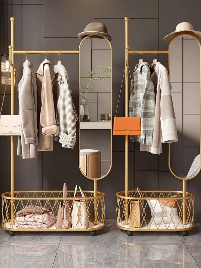 Rotating Full-Length Coat Integrated Simple Household Bedroom Dressing Mirror Clothes