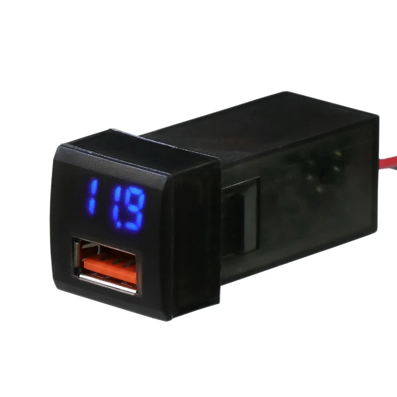 

QC3.0 USB Interface Socket Fast Car Charger Voltage Display Battery Monitor for TOYOTA Camry Corolla Ralink Prado