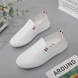 White Flats Cut-Out Woman Loafers Leather Slip on Shoes Low Heels Casual Shoes Espadrilles Ladies Shoes Women Sneakers