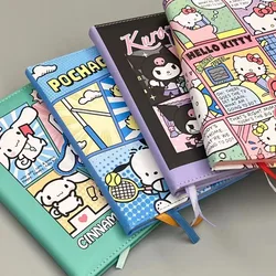 New Sanrio My Melody HelloKitty Pochacco Girl Kawaii Notebook Student Color Page Diary Handbook Anime Cartoon Character Gift