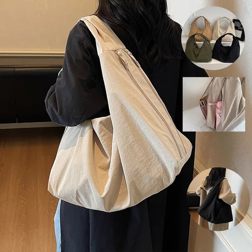 Bolso de mano informal y a la moda para mujer, nueva moda y versátil, bolso para axila de gran capacidad, bolso de hombro para ir al trabajo, 2025