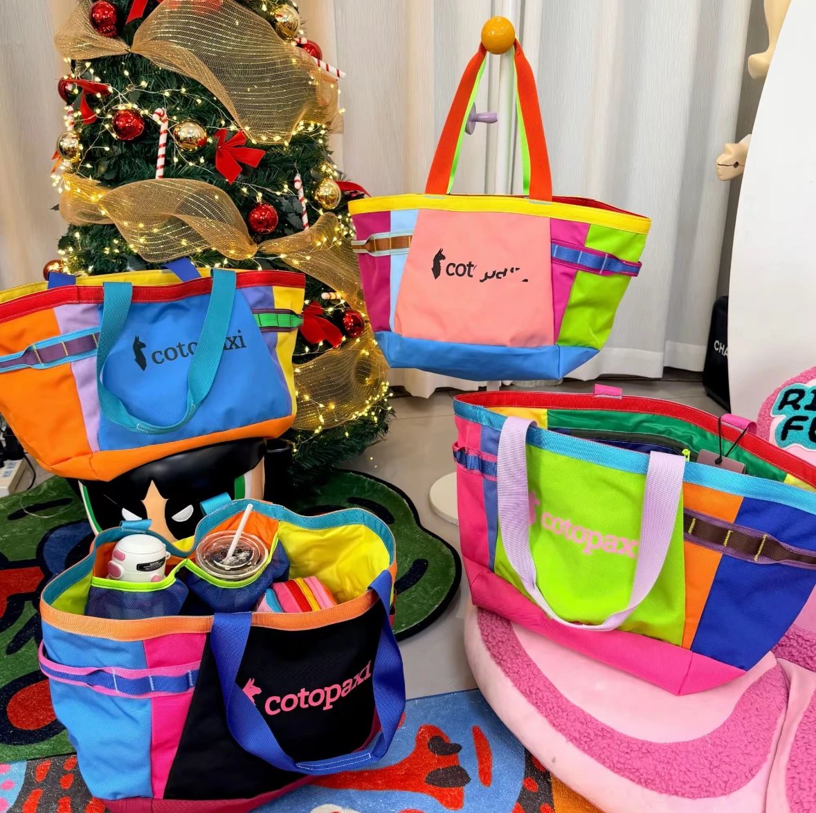 新しいカラフルなアメリカンラマトートバッグ 30L シングルショルダーハンドヘルドドーパミンアウトドアトラベルバッグファミリー収納ツール