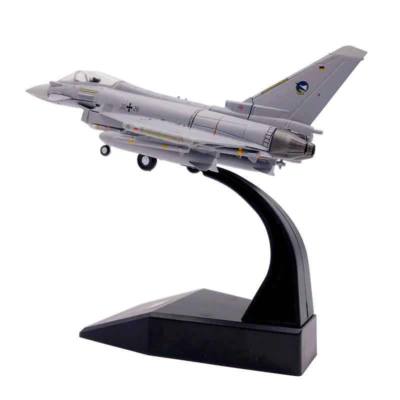 Escala 1/100 ef2000 eurofighter typhoon avião de combate metal lutador modelo militar diecast avião modelo para coleção presente