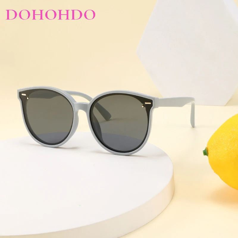

DOHOHDO 2025 New Kids Silica Soft Sunglasses Polarizing Cat Eye Boys Girls Brand Eyeglasses Infant Breakproof Sunglasses UV400