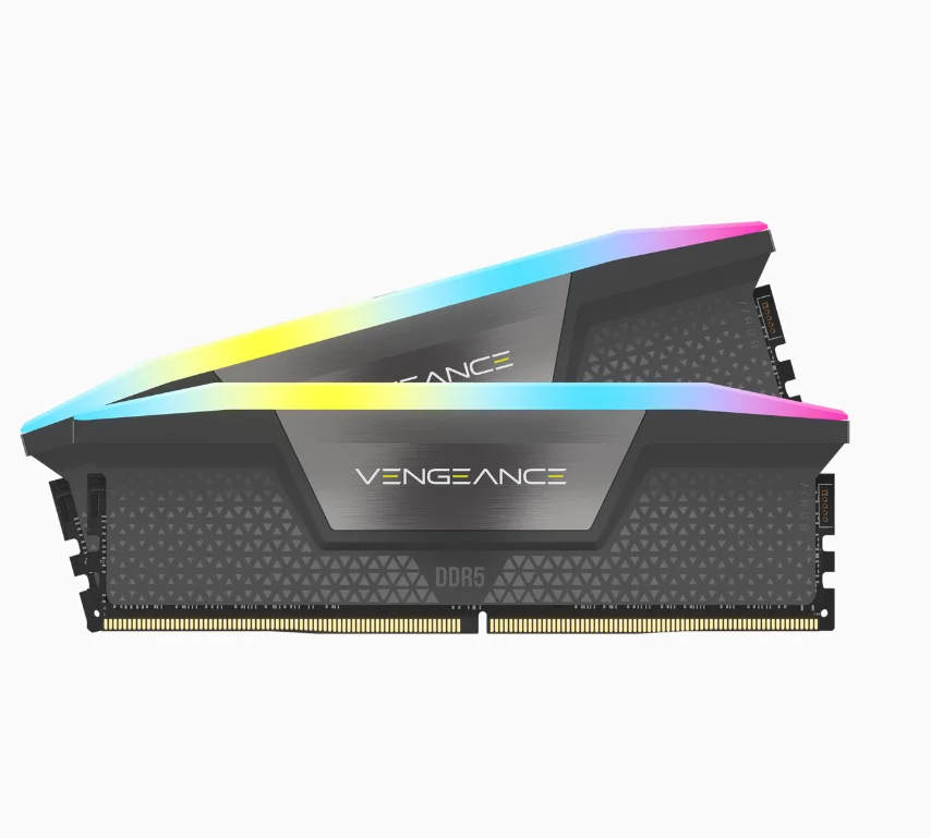 Kit RAM DDR5 32 Go : mmoire de bureau double canal Corsair VENGEANCE RGB 5600MT/s C36 (2x16 Go)