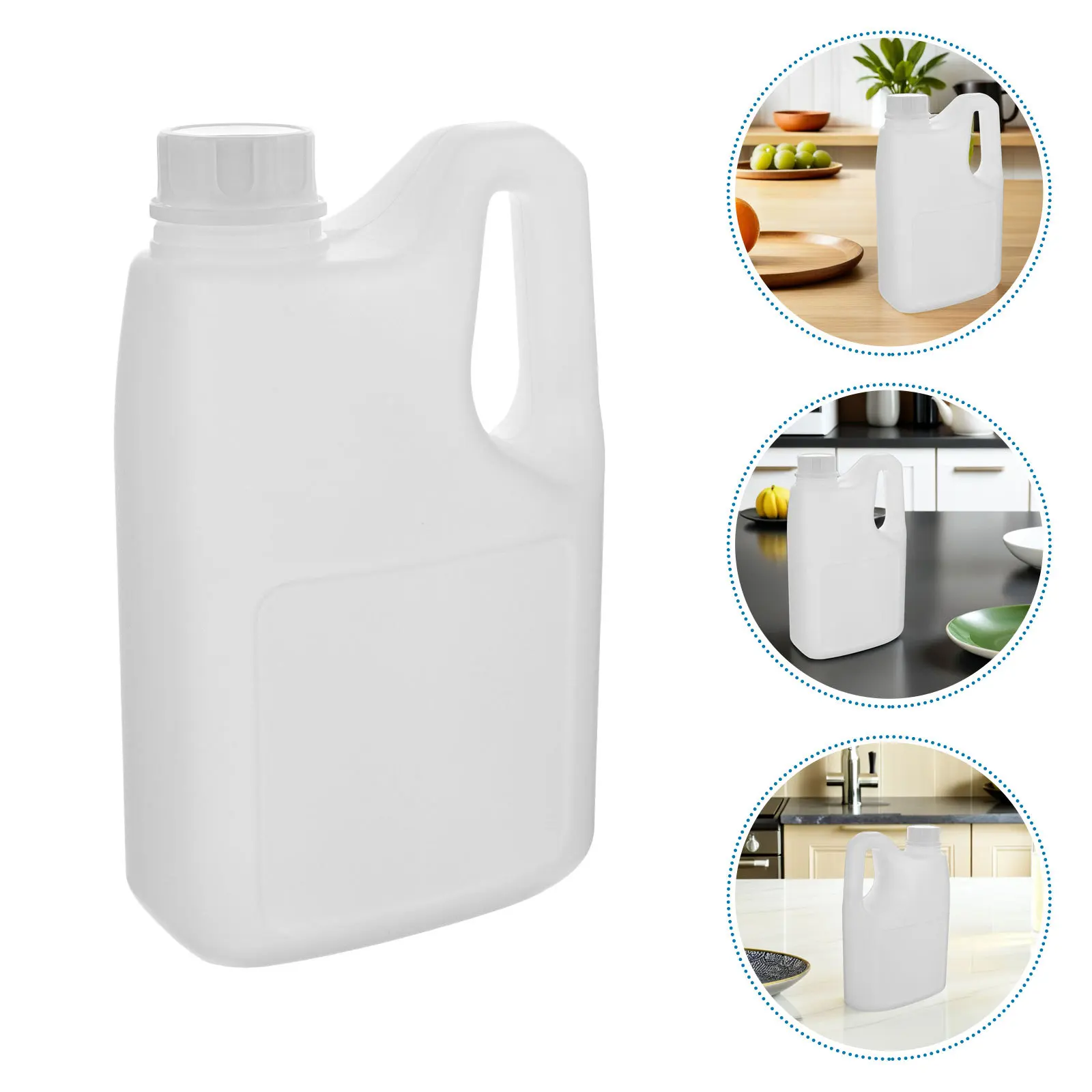 

2Pcs Food Packaging Bucket 2L Plastic Milk Bottles with Caps Reusable Juice Pitcher Portable Drink Jug for Outdoor Indoor Use