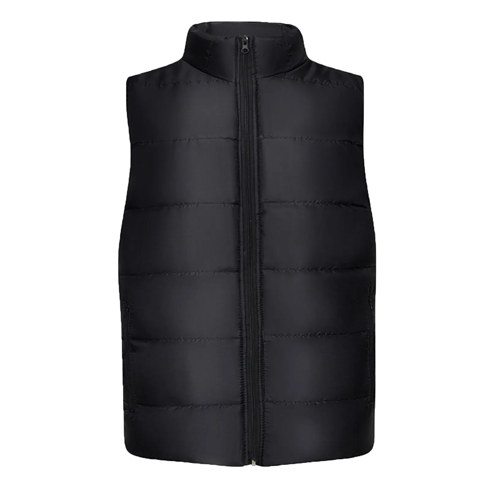 

Men Cotton Padded Sleeveless Vest Autumn Winter Warm Solid Color Jacket Coat Zipper Stand Collar Sleeveless Outwear Vest