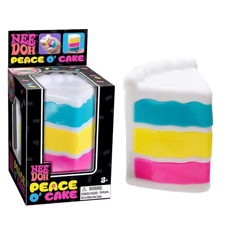 Cross-border NeeDoh cake all-in - one sandwich pinch pinch decompression toys sensory squeeze colorful bread new products - Detail 1