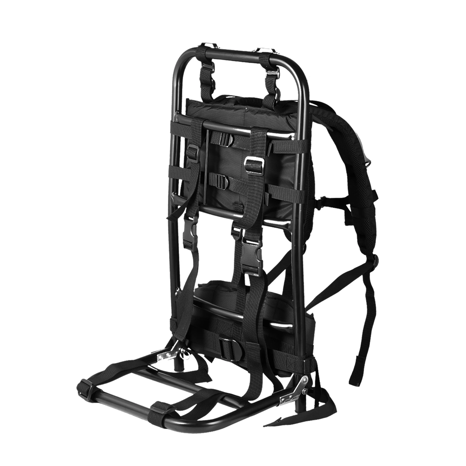 

Рюкзак с внешней рамой, алюминиевый внешний рюкзак с охотничьей рамой, портативная рамка для рюкзака из нейлоновой ткани для кемпинга, пешего туризма