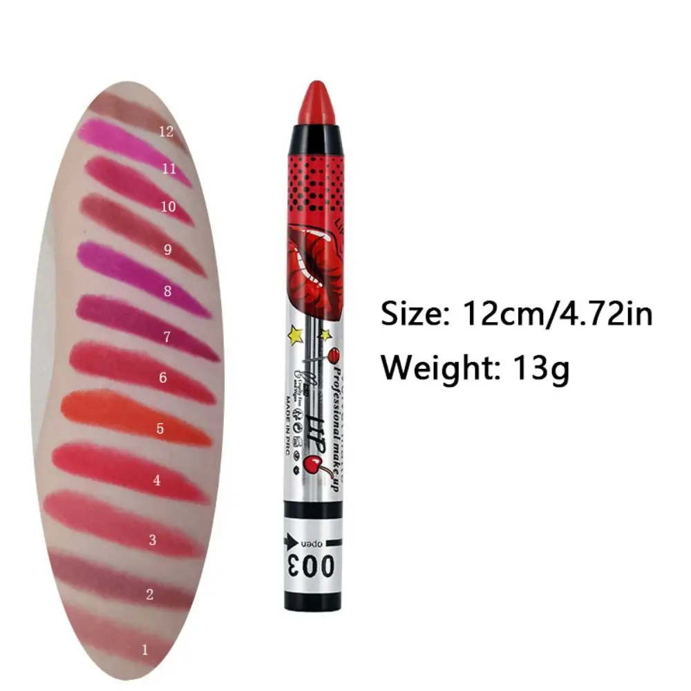 Long Lasting Matte Velvet Lip Gloss, caneta à prova d'água Lip Stick, textura sedosa, 12 cores, antiaderente Cup, Lip Tint Crayon, presente maquiagem