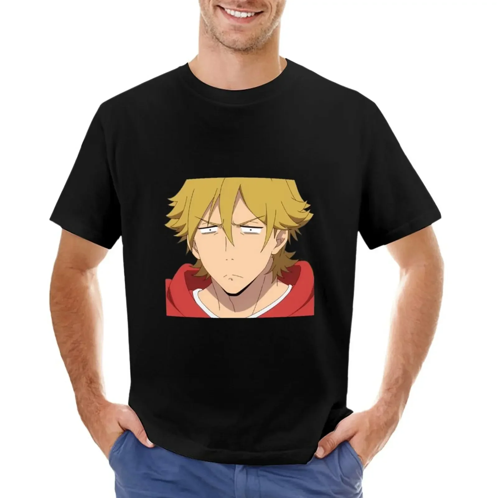 buddy daddies anime T-Shirt man clothes blank shirts korean fashion mens funny t shirts heavyweight Round Collar Outfits funny