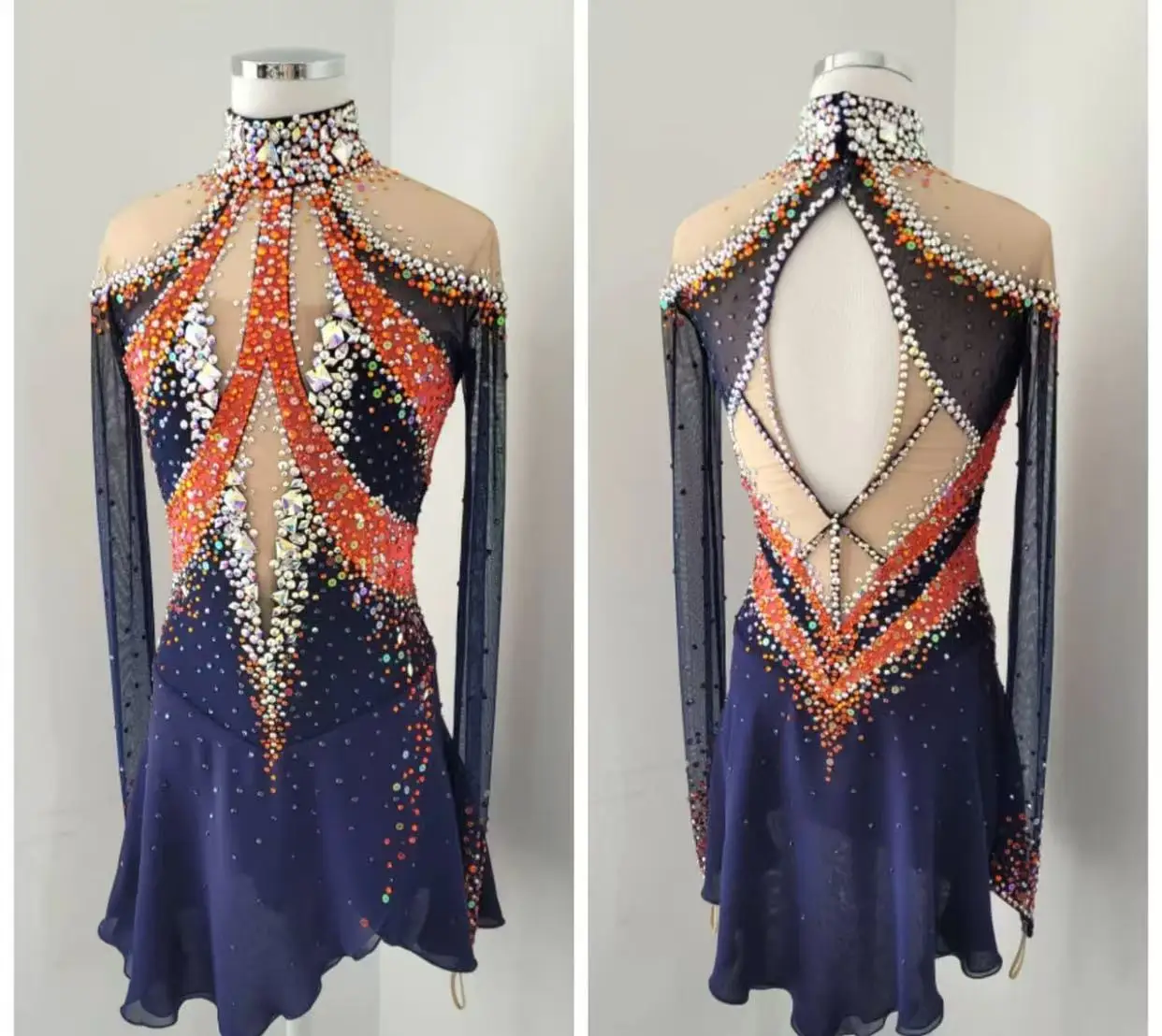 

Figure skating performance costume skating suit