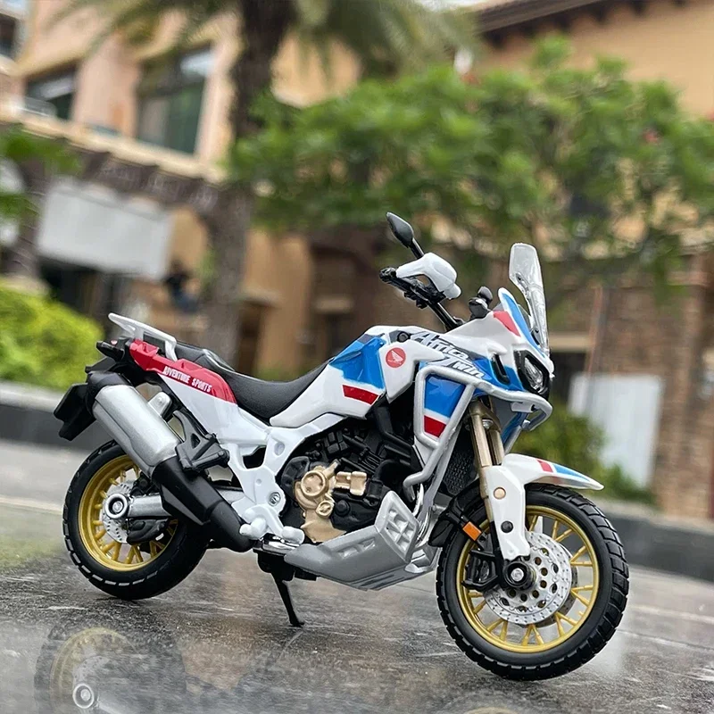 Bburago 1:18 HONDA Africa Twin Adventure Motorcycle Simulation Alloy Model Adult Collection Decoration Gifts Toys for Boys